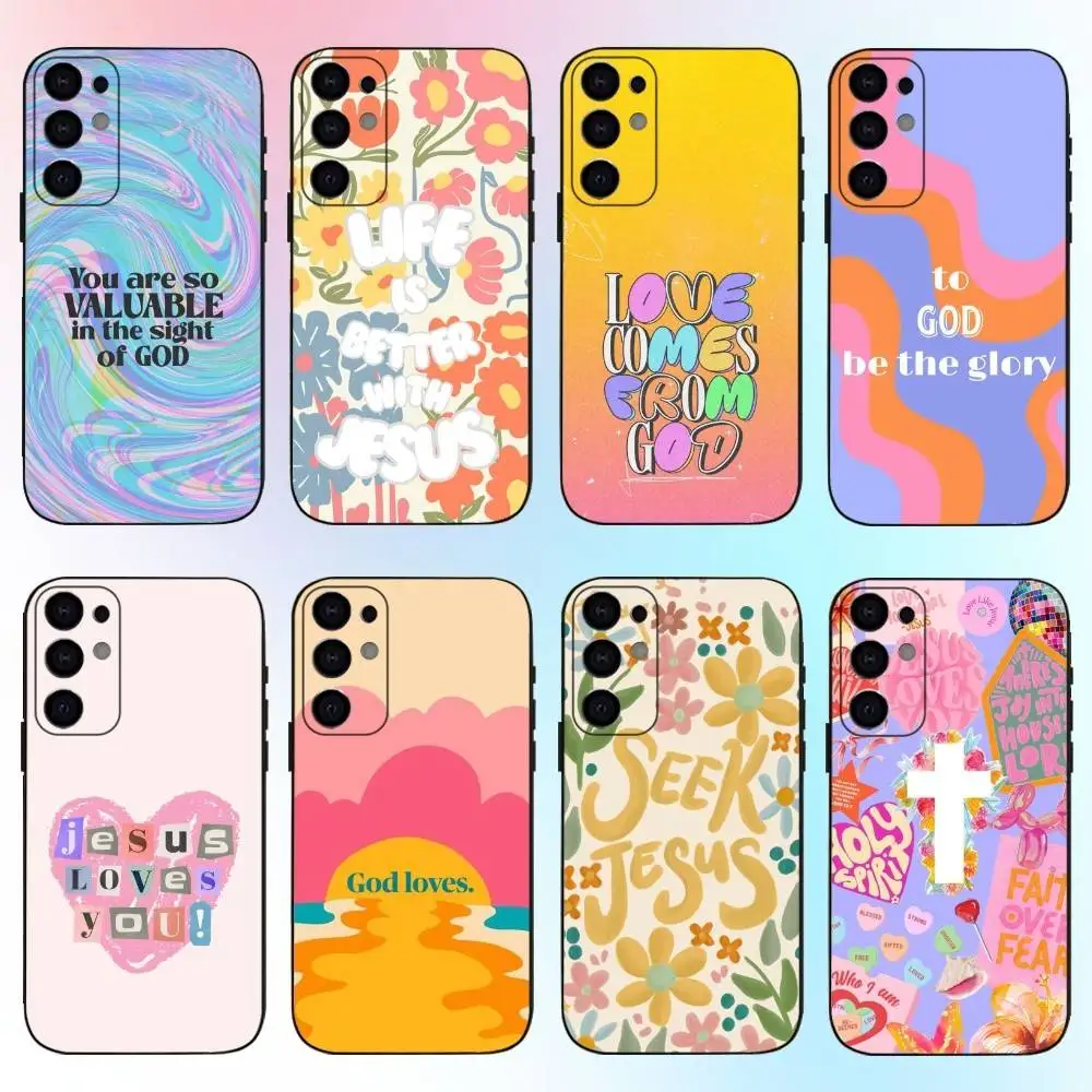 

Vibrant Christian Phone Case For Samsung S25,S24,S21,S22,S23,S30,Ultra,S20,Plus,Fe,Lite,Note,10,9,5G Black Cover