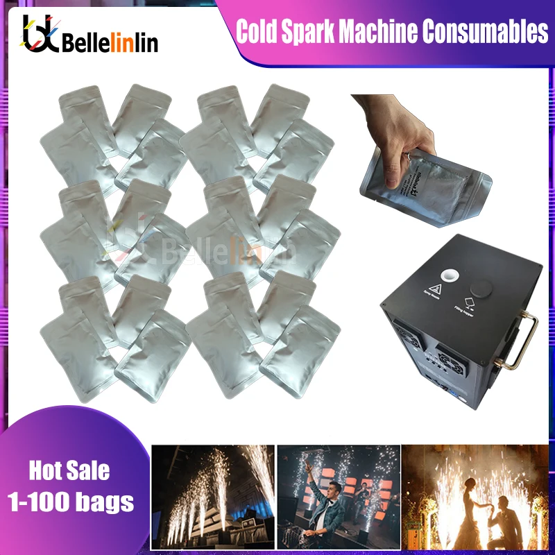 1-100 bag Ti Powder 600W Cold Spark Machine 600W Sparkular Machine DMX Wedding Sparkler Machine Fountain Firework Machine