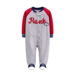 Newborn Baby Romper Pajamas Fall/Winter 2023 Fleece Warm Cartoon Baby Boy Jumpsuit Full Footed Bebe Girl Pjms