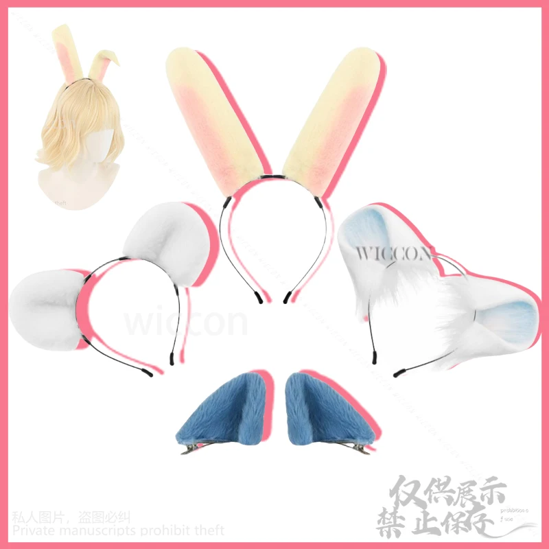 Kawaii Cosplay Furry Animal Costume Anime Furrysuit Rabbit Cat Ears Headwear Lolita Headband Accessory Girls JK DK Customized