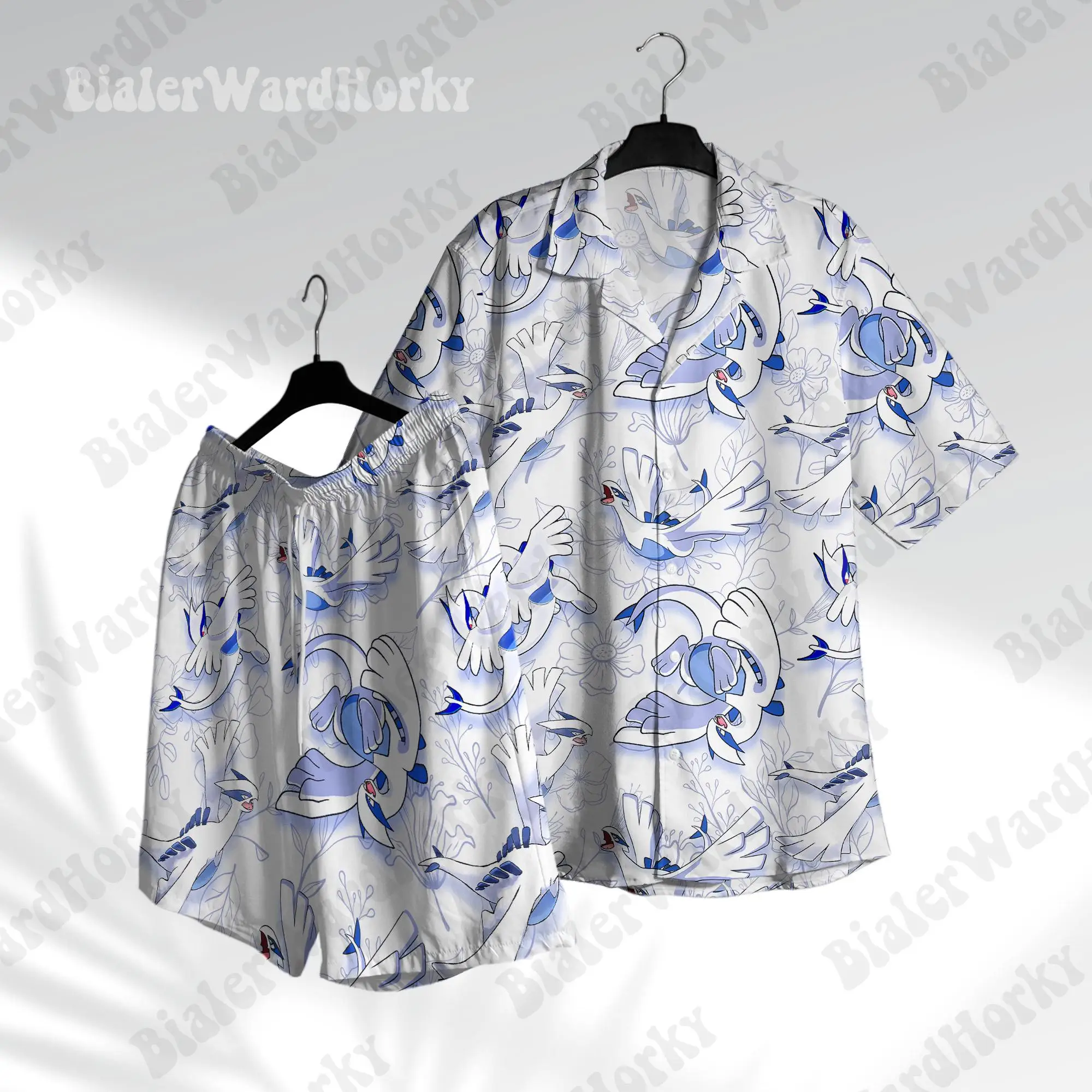 Lugia Hawaiian Shirt Pokémon Anime Lugia Grafik-T-Shirt Sommer Freizeit Herren-T-Shirt Kinderkleidung T-Shirt Y2k Frau ﻿ – Detail 2