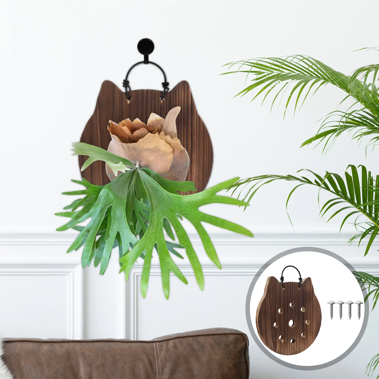 

Antlers Fern Planting Board Hanging Plants Indoor Household Accessories Ferns Wood Office Decor