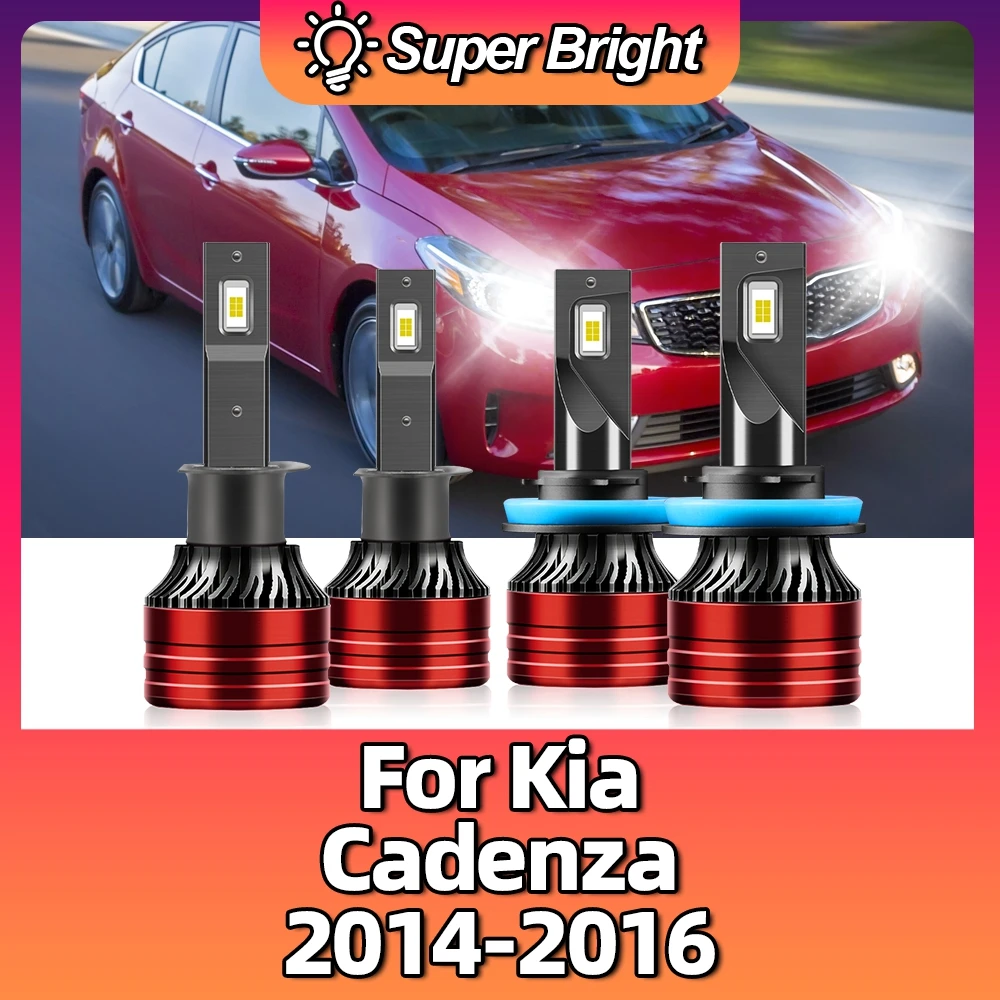 

6500K LED Car 12V Headlight Bulbs 20000LM 120W Headlamp High Bright Auto Turbo Plug & Play Lamp For Kia Cadenza 2014 2015 2016