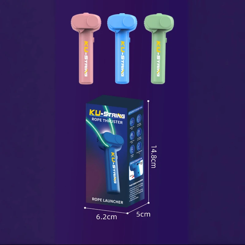 เชือกเรืองแสงใน Dark เชือก Launcher Luminous แบบพกพามือถือ String ความเครียดบรรเทาของเล่นสําหรับของขวัญเด็ก