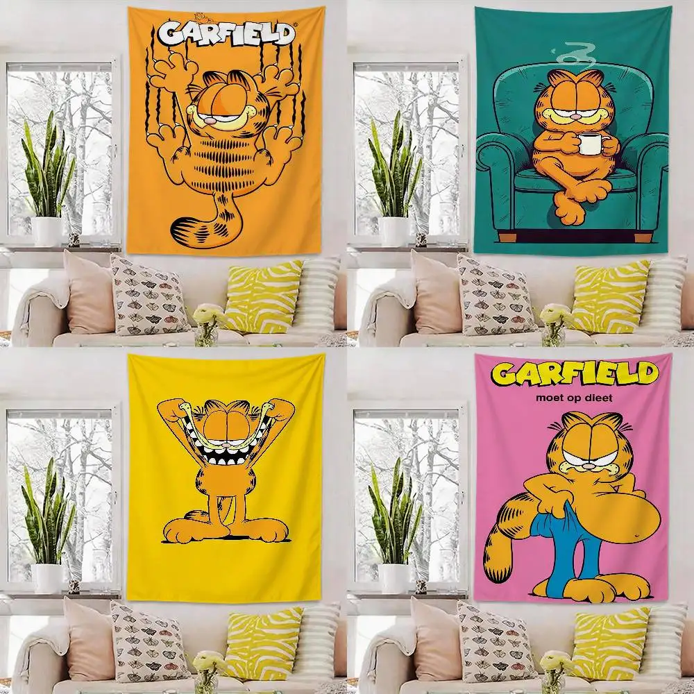 

Funny Cute G-Garfield Flags Wall Hanging Background Art Banner for Bedroom Home Outdoor Decor