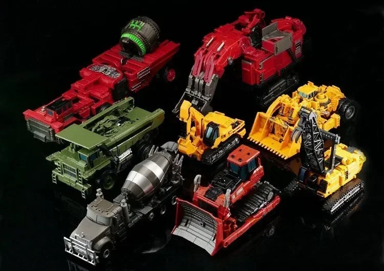 48cm AOYI 8 IN 1 Devastator Transformation Toys Anime Action Figure Model High Quality KO GT Truck Crane Robot Car Kids Boy Gift