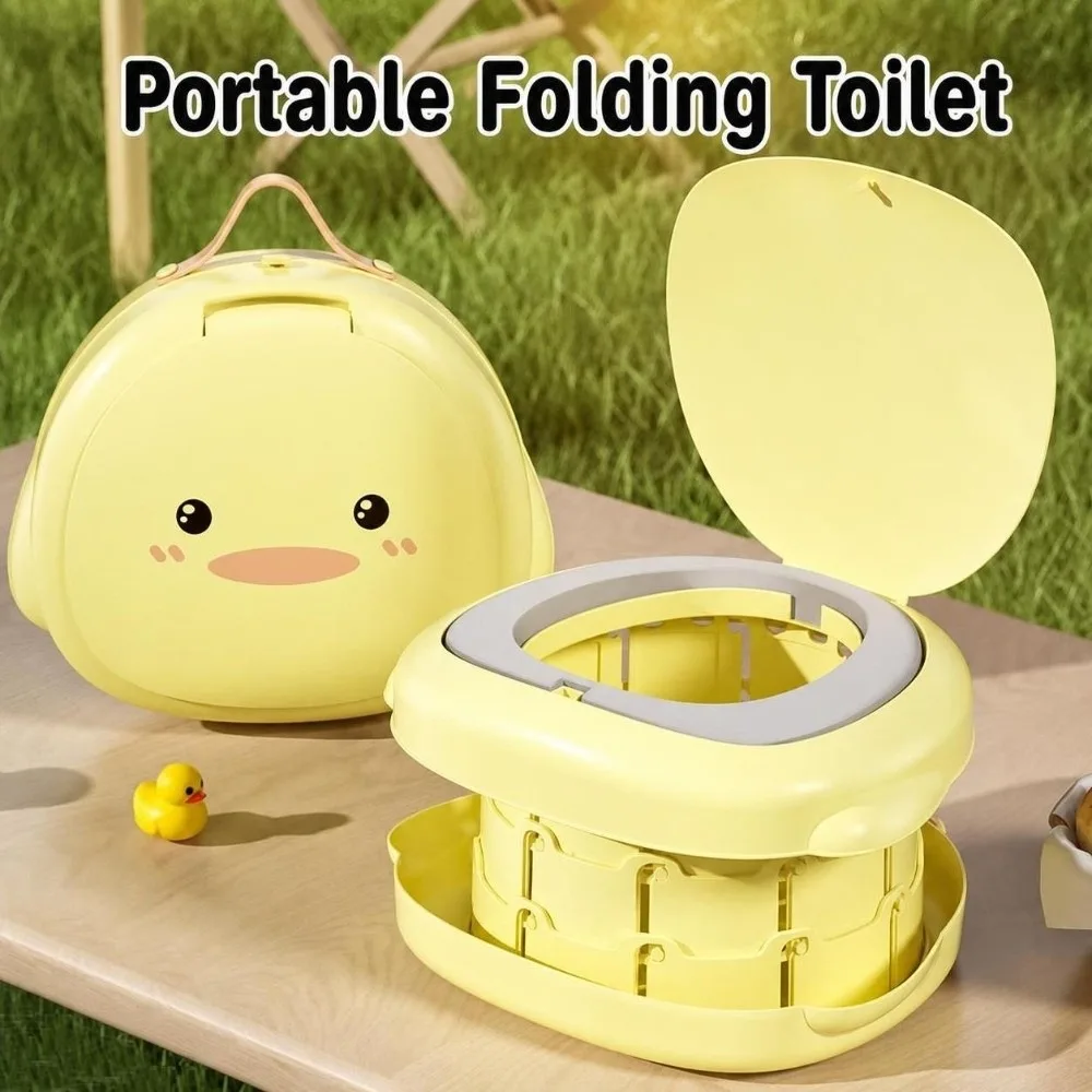 High Quality Foldable Portable WC Toilet Non-slip Cartoon Pot Toilet Bowl Hanging Unisex Seat Potty Outdoor Travel