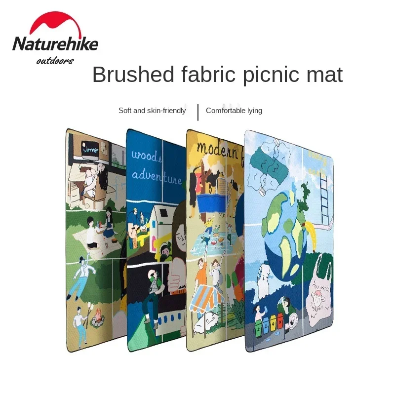 Naturehike-Outdoor Brushed Cloth Flannel Mat, Moisture-Proof Mat, Camping and Hiking Mat