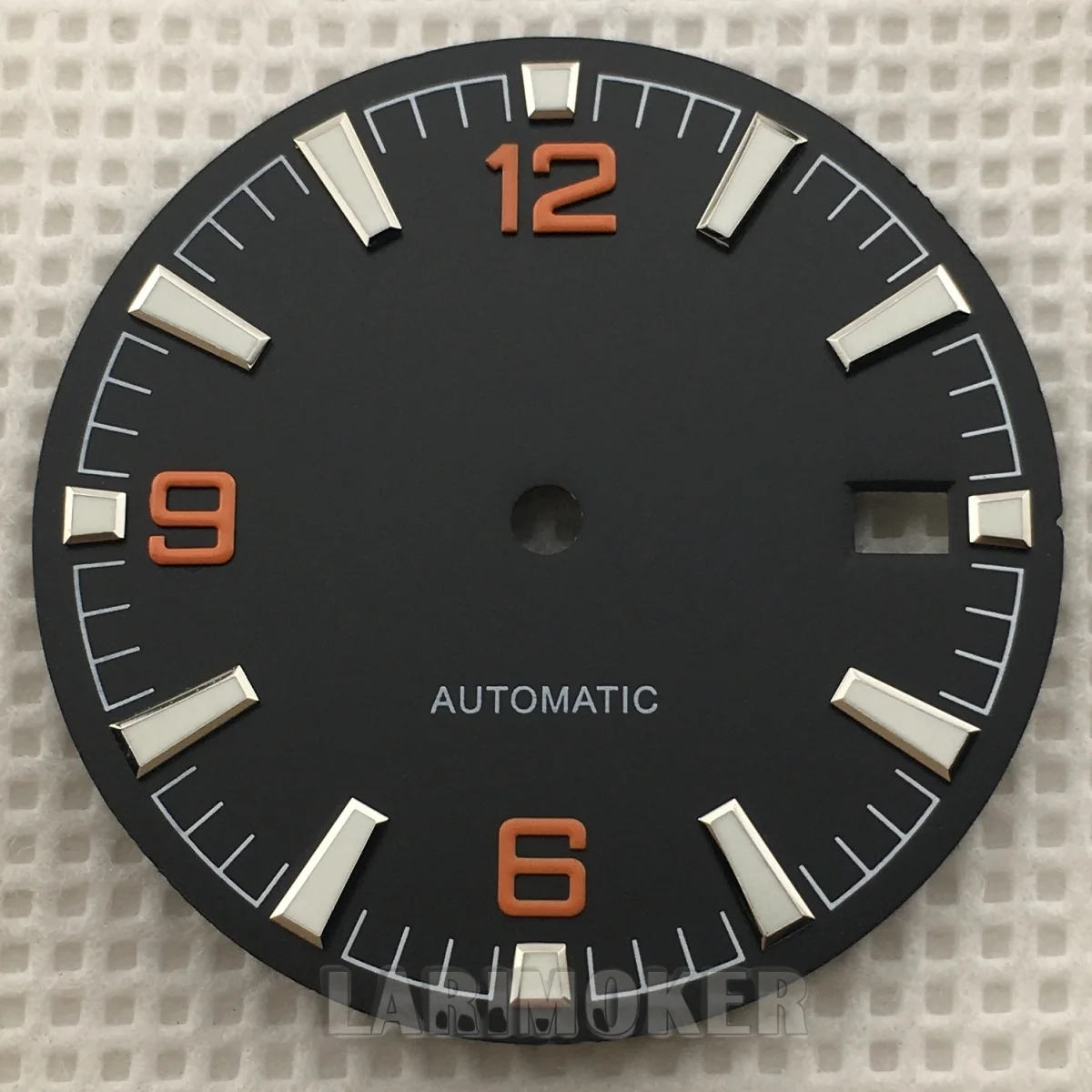 31mm Black Bblue And Silver Dial Green Luminous Gradient Blue 3 o 'Clock Window, Is Suitable For NH35 Movement Watch Accessories