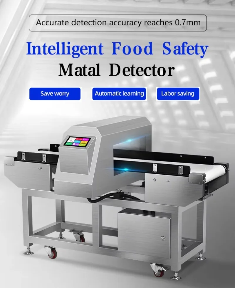 Industrial Tunnel Food Metal Detector High Gantry Large Window Touch Screen Detector Custom