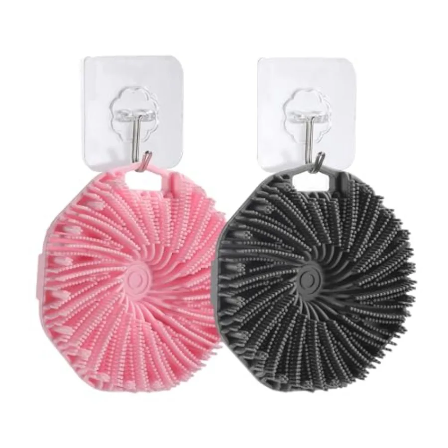 

2Pcs Silicone Body Scrubber, Exfoliating Body Scrubbers for use in Shower, Silicone Body Brush for Showering and Anti-Slippery
