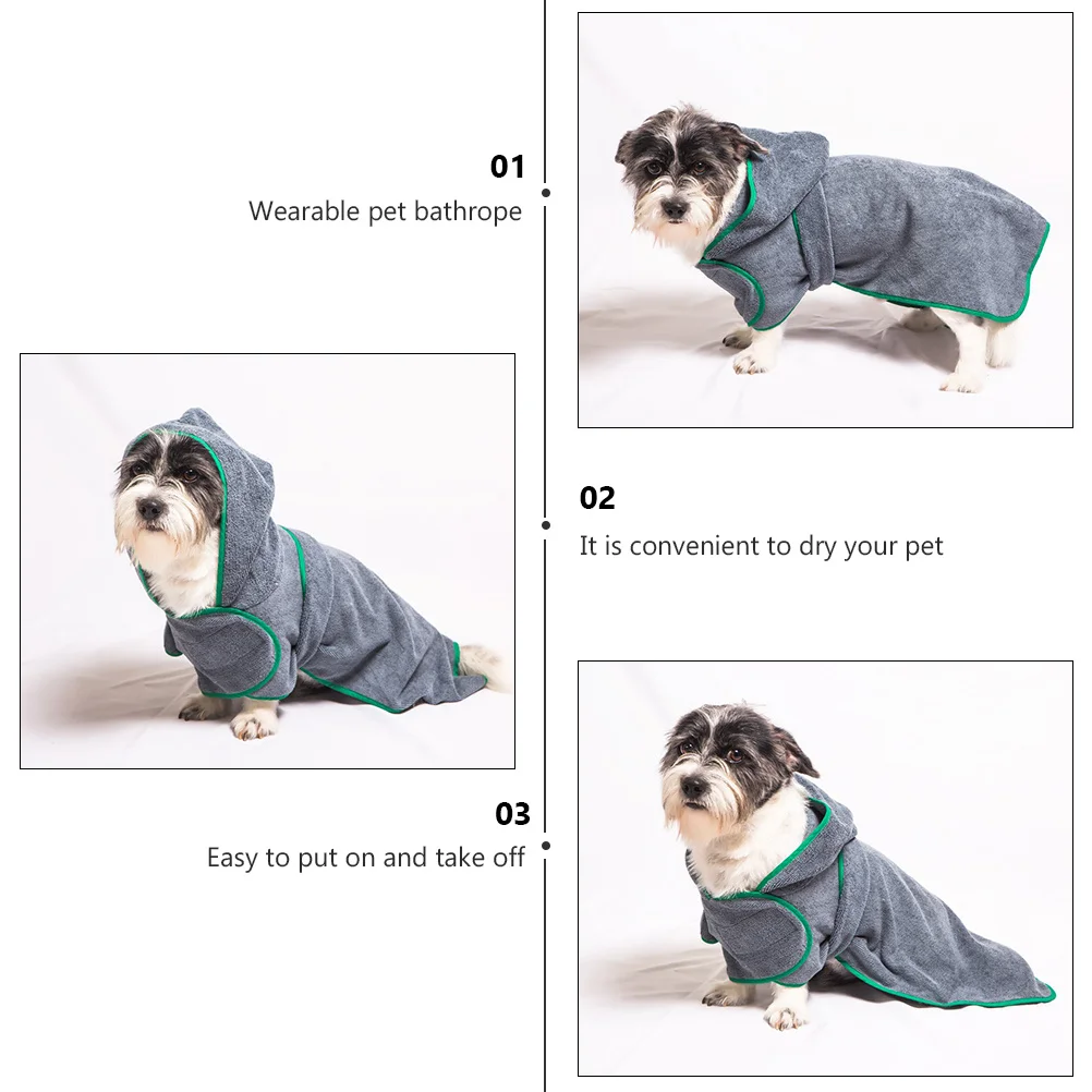 

Puppy Bathrobe Thickened Premium Material Super Absorption Advantage Comfortable Pet Bath Use Winter Protection