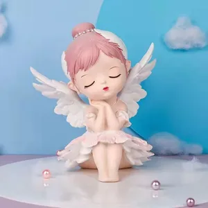 Figurines de filles dessinées ballerine Statue d’ange Décoration décorative mignonne de bureau Miniatures Ballet Girl Adorable décoration de tableau de bord Statue des 12 meilleures vendeuses - No 7