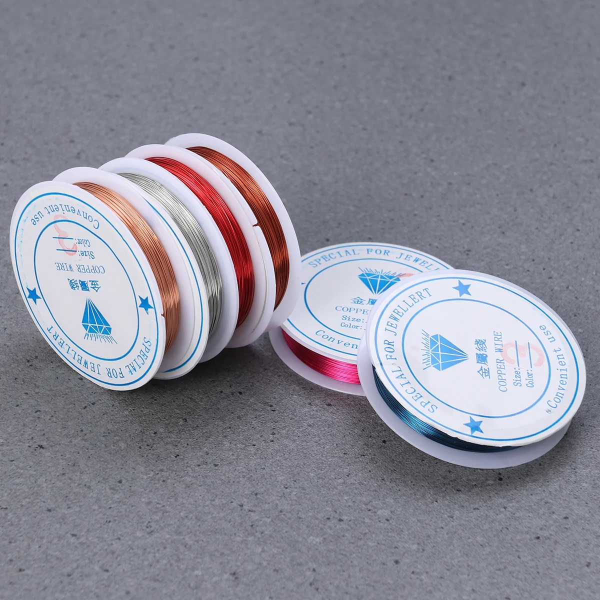 6 Rolls 0.3mm Colorful Copper Wire Flexible Jewelry Craft Beading Wire 30m for Wrapping Tiaras Floral Arranging
