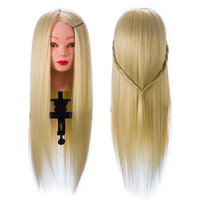 

20 inch head model simulation hair doll head hairdressing mannequin head dummy head model practice hair braiding makeup styling