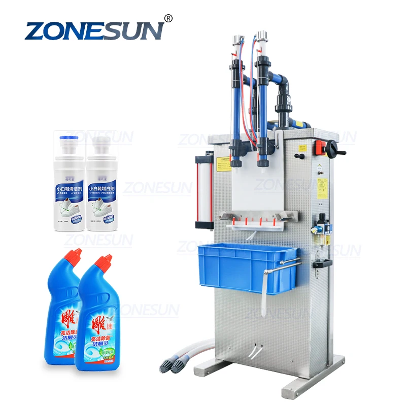 

ZS-YTCR2 Semi Automatic Bleach Toilet Cleaner Quantitative Anti Corrosion Resistant Liquid Bottles Filling Machine