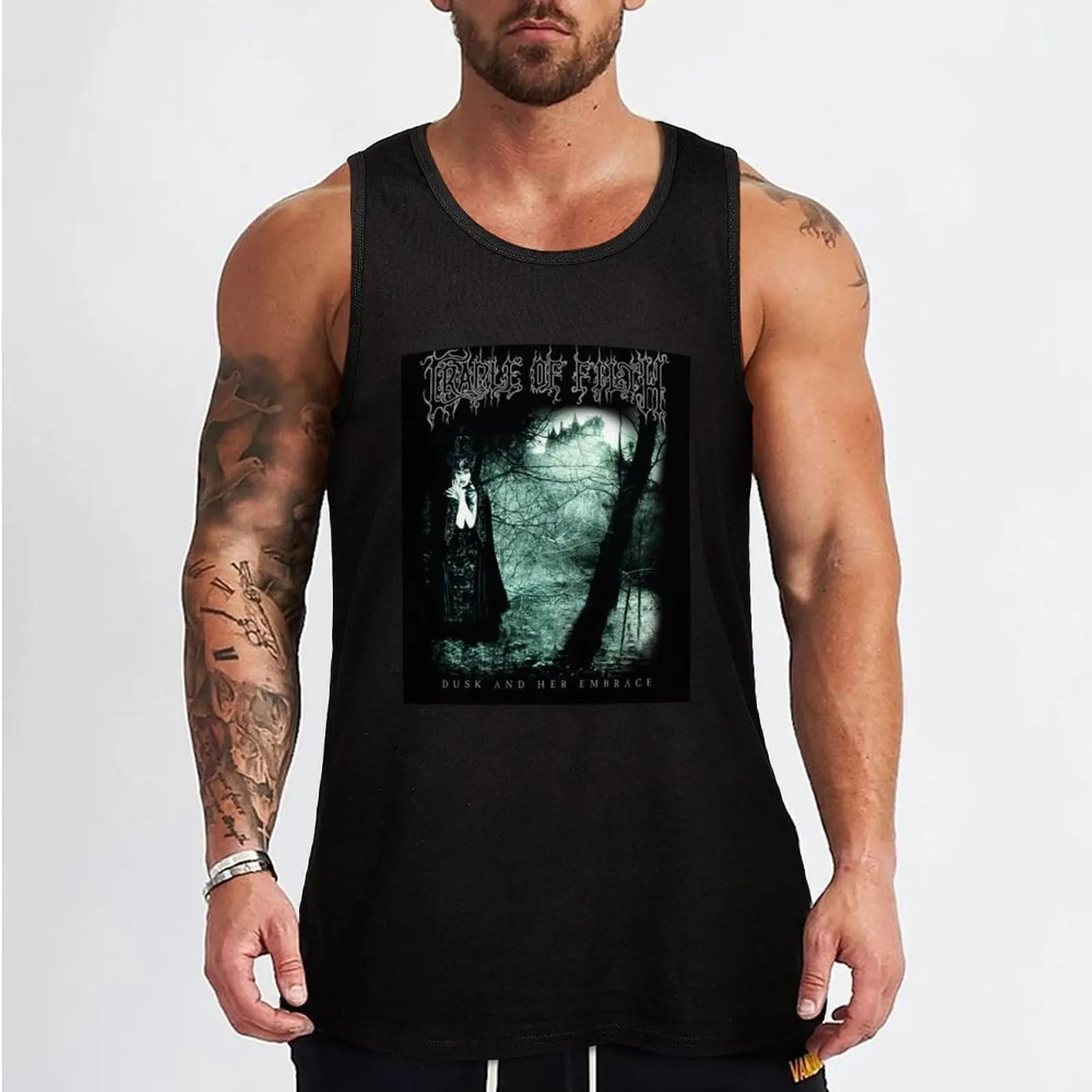 Dusk and Her 3mbrace by Cr4dle of F1lth - Classic Old School Symphonic Black Metal Tank Top sleeveless vests Men sleeveless tee