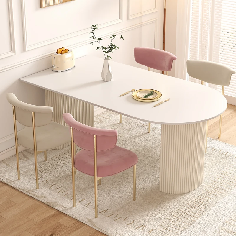

Console White Dining Table Kitchen Folding Dressing Chairs Dining Table Coffee Side Conjuntos De Sala De Jantar Furnitures