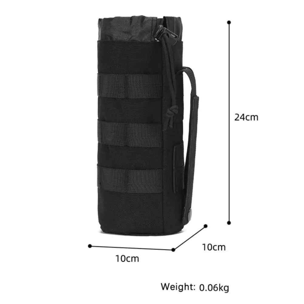 Outdoor Molle System Adjustable Drawstring Water Bottle Bag Camping Hunting Climbing Oxford Kettle Bag Actical Crossbody Bag