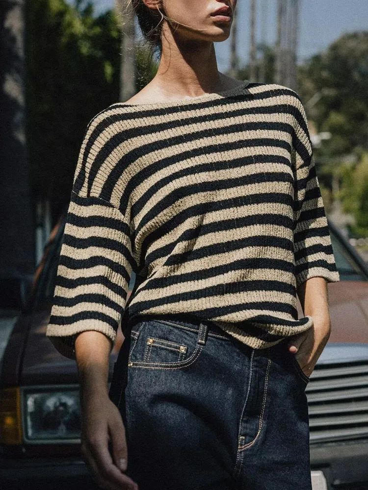 خريف 2025 المرأة الجديدة محبوك مستقيم Sve طويل Sve الطبقات انقطاع أعلى عارضة Sle الفتاة شريط نمط هوديي