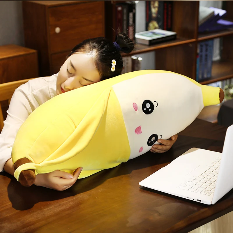 40-80 ซม.น่ารักกล้วยตุ๊กตาหมอนโซฟานุ่มเบาะเด็กตุ๊กตาน่ารักตุ๊กตาเด็กผลไม้ของเล่นเด็กของขวัญวันเกิด