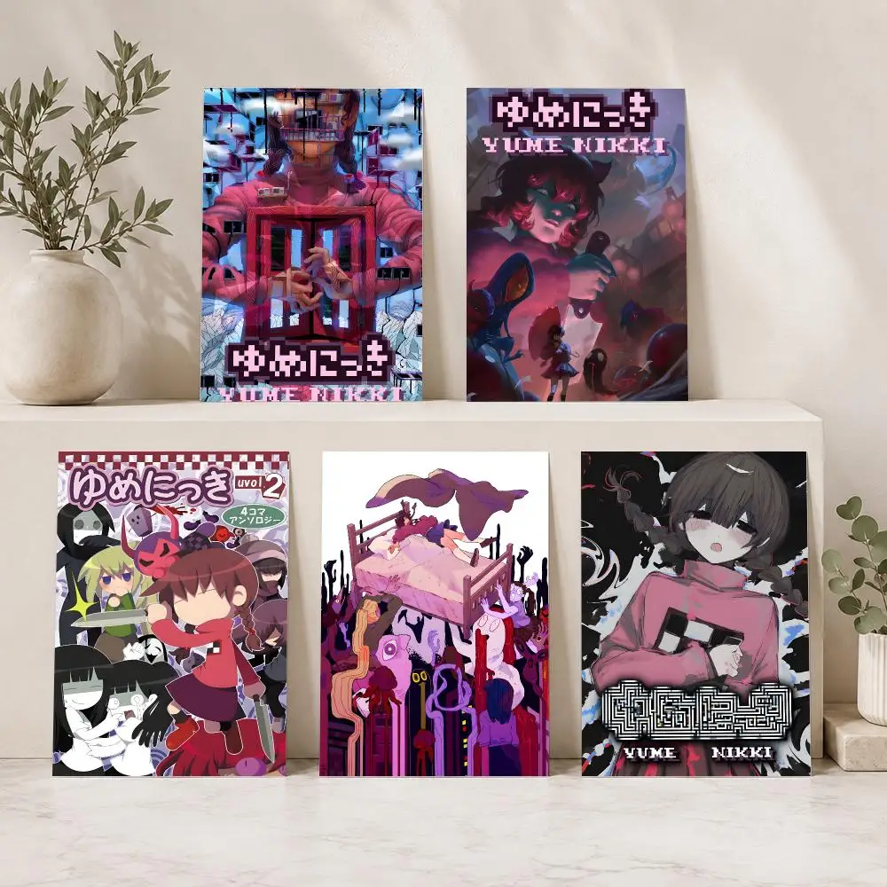 Video Game Y-Yume Nikki Painting Calligraphy Canvas Mural For Interior Walls Crease-Free Beautiful For Living Room Bedroom