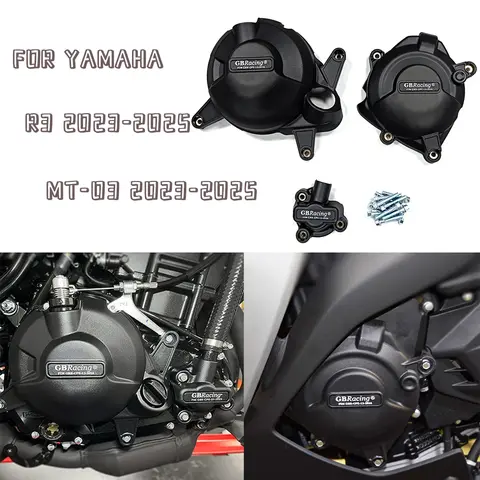 R3 MT-03 오토바이 엔진 커버 보호대 Yamaha YZF-R3 MT-03 2023-2025 GB 레이싱 보호 세트 케이스 새로운 스타일