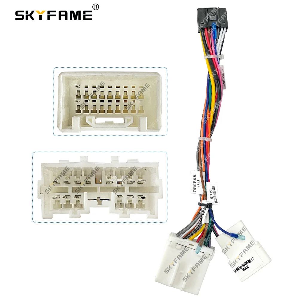 SKYFAME Auto 16pin Kabelbaum Adapter Android Radio Stromkabel Für Mitsubishi Pajero Sport Space Star