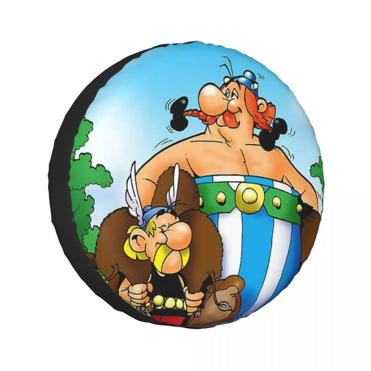 

Custom Asterix And Obelix Dogmatix Spare Tire Cover for Jeep SUV RV 4WD Vehicle 4x4 Wheel Protector Covers 14" 15" 16" 17" Inch