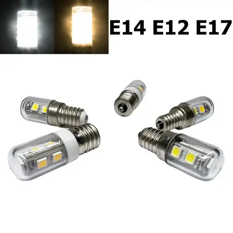 미니 E12 E14 E17 LED 전구 나사 자료 T18S LED 냉장고 램프 110V/220V 5050SMD 냉장고에 대 한 따뜻한/차가운 흰색 빛