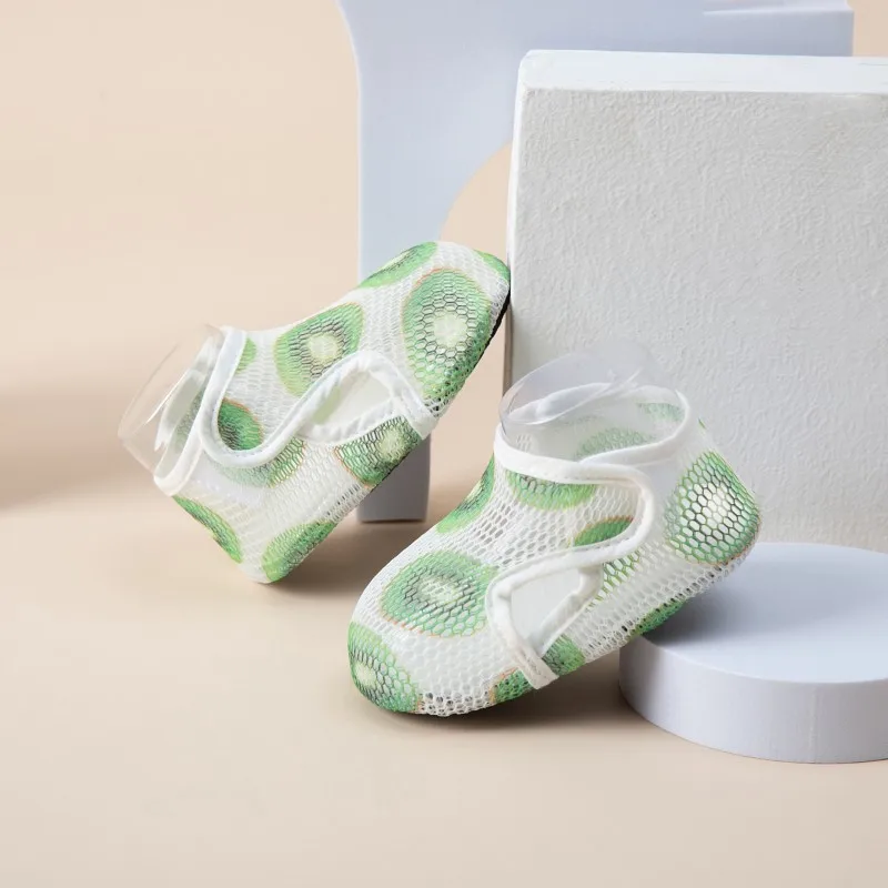 Baby Summer Socks Shoes Cartoon Fruit Non Slip Soft Sole Breathable Mesh First Walkers Indoor Footwear Walk Trainning Baby Shoes
