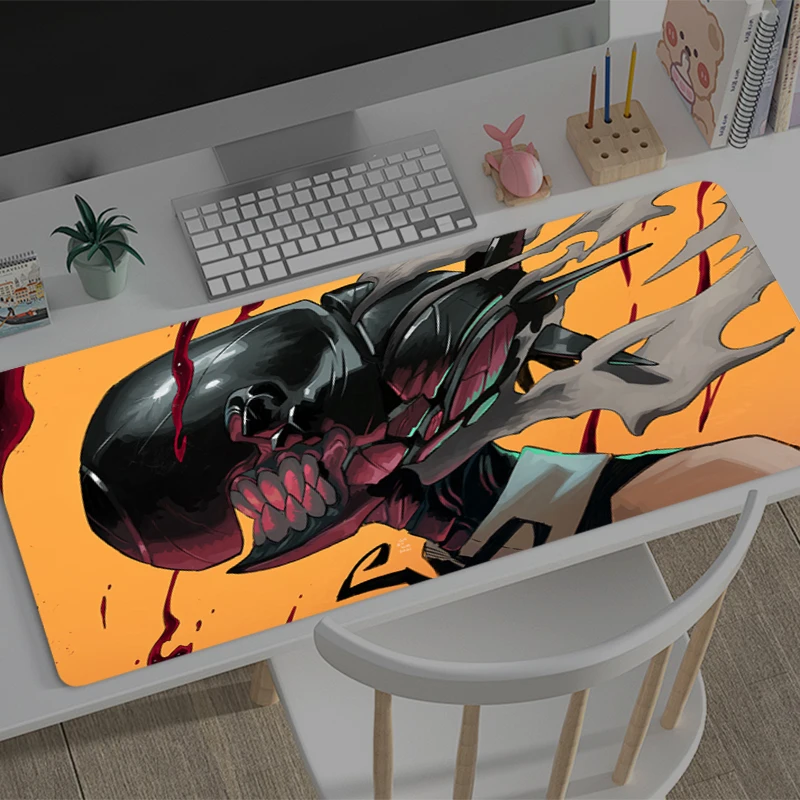 Gaming Mouse Pad Chainsaw Man Reze Accessories Office Gamer Keyboard Desk Mat Non-Slip Laptop ground mat Large PC Anime Mousepad