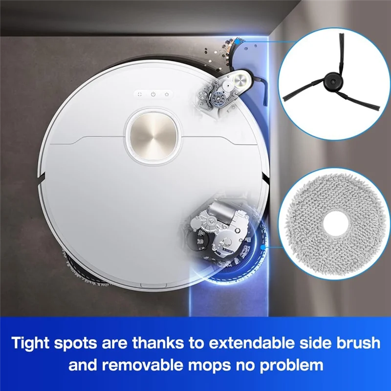 ل Dreame X40 Ultra/L40 Ultra/S20 Pro Ultra/MOVA P10 Ultra أجزاء المكنسة الكهربائية تصفية الجانب فرشاة كيس الغبار ممسحة منصات حار!