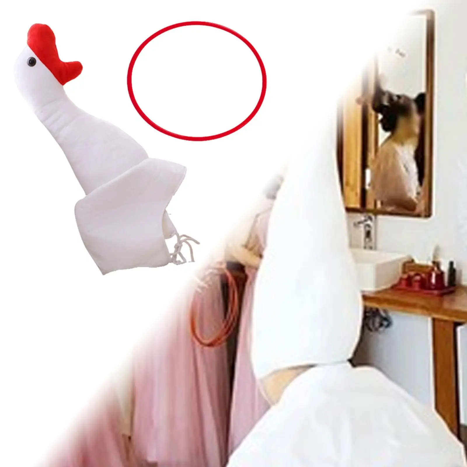 面白いガチョウの帽子 6 つのリング付き 奇抜な写真小道具 & コスチューム ヘッドギア 仮装用 ハロウィン パーティー 誕生日のお祝い