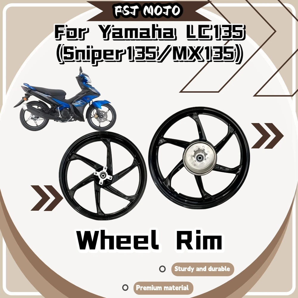 For Yamaha LC135 Sniper135 17 Inch Multi‑Color Aluminum Wheel Rim Anti‑Corrosion Stable‑Riding Motorbike Spare Parts