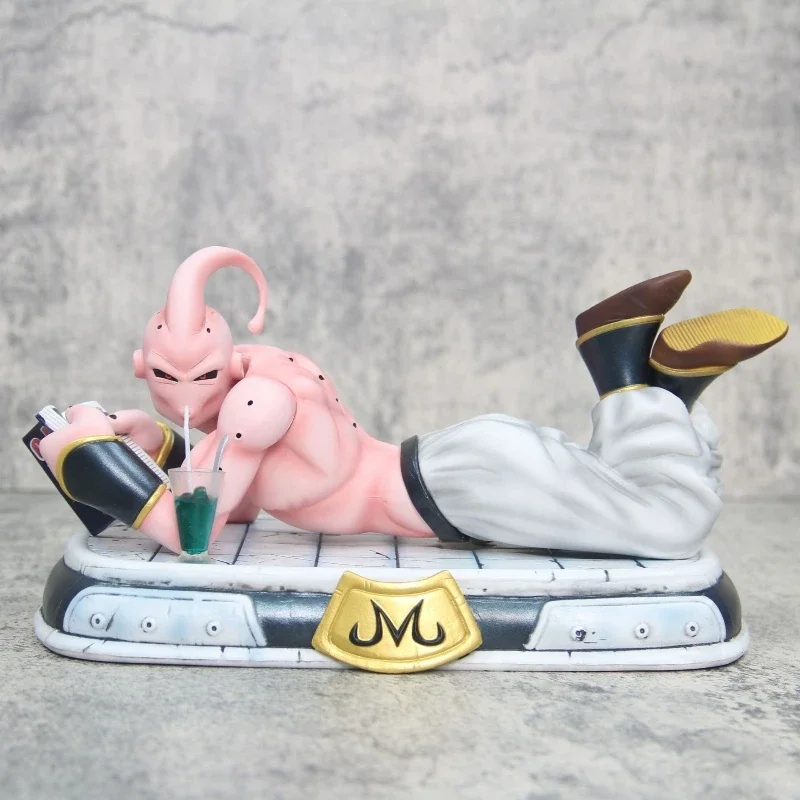 Dragon Ball Gk Cola Lying Reading And Drinking Beverages Magic Man Bu Ou Handmade Anime Model Desktop Ornament Lazy Holiday Gift