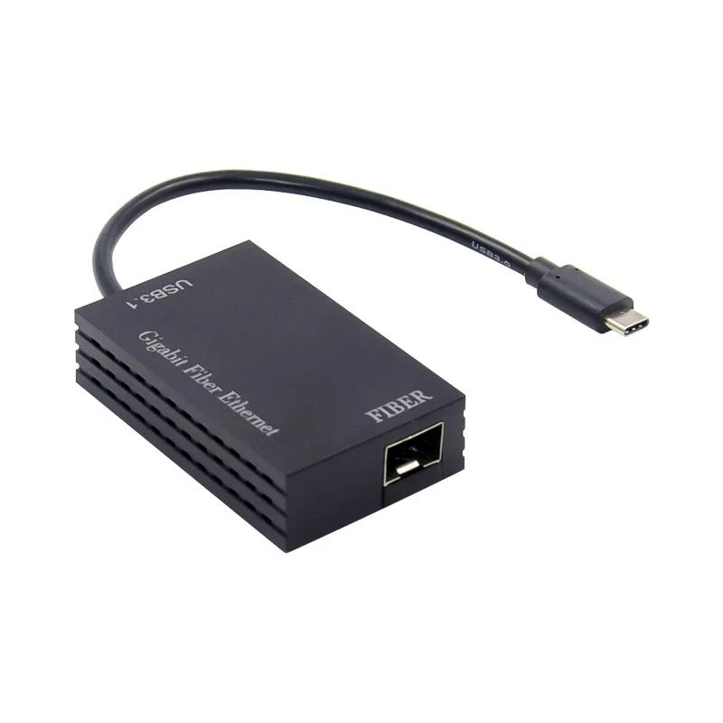 Imagem -03 - tipo c Gigabit Sfp Ethernet Adaptador de Fibra Usb3.1 a 1000m Placa de Rede Lan Usb 3.1 Ethernet Rtl8153 Chip Linux Portátil Externo