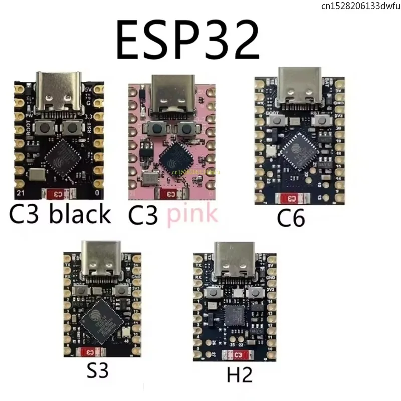 

ESP32-C3 SuperMini Черно-розовая макетная плата ESP32 C3 C6 H2 Super Mini WiFi Bluetooth для Arduino