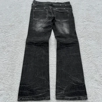 Fashionable High Street Double Waisted Lace Up Micro Flared Women Jeans Y2K Retro Harajuku Washed Design for Men and Women Jeans 4 Fashionable High Street Double Waisted Lace Up Micro Flared Women Jeans Y2K Retro Harajuku Washed Design for Men and Women Jeans 4