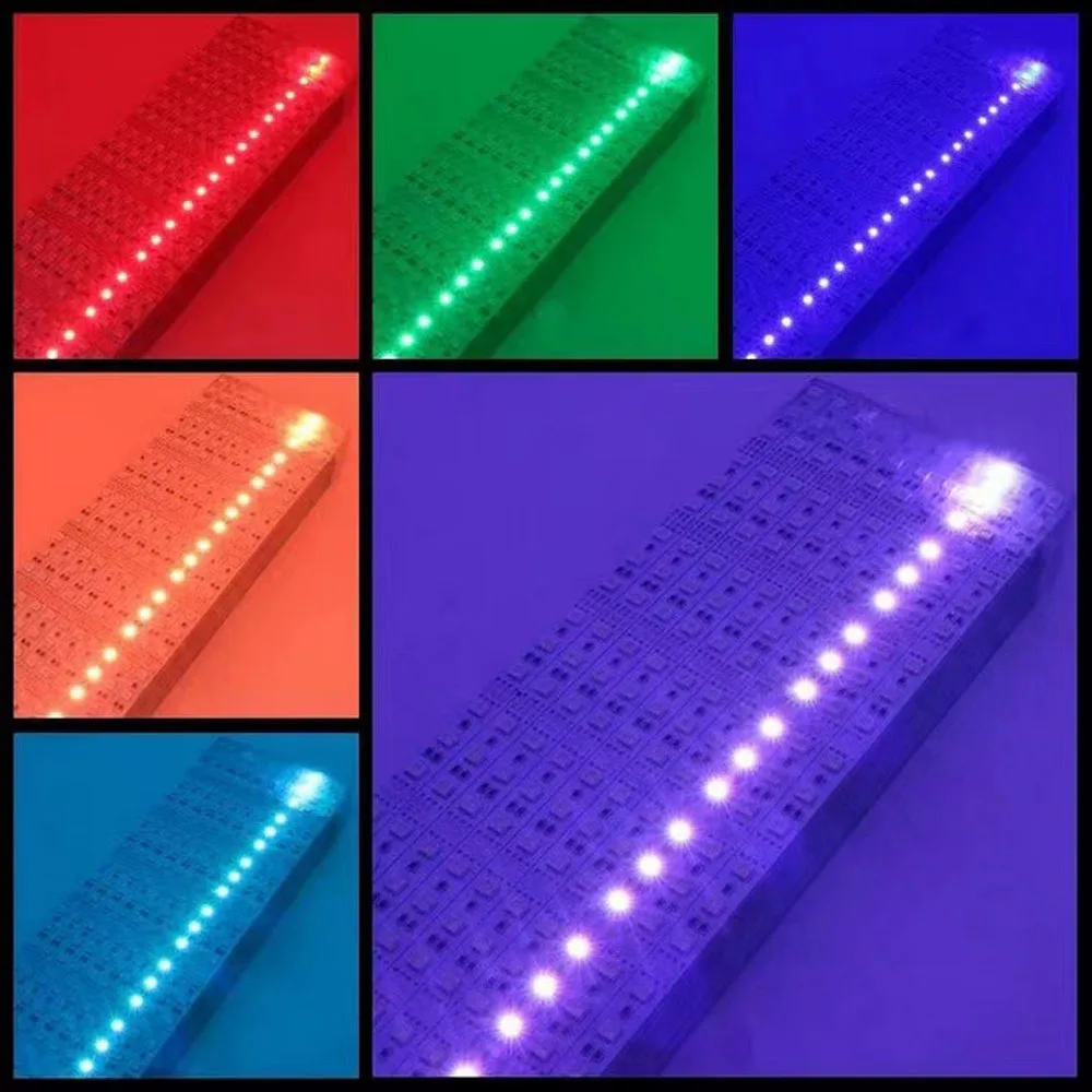 10pcs 50cm 12V 24V LED Hard Strip 5050 RGB Rigid Hard Bar strip Colorful Changeable White Warm White Red Green Blue 72 leds/m