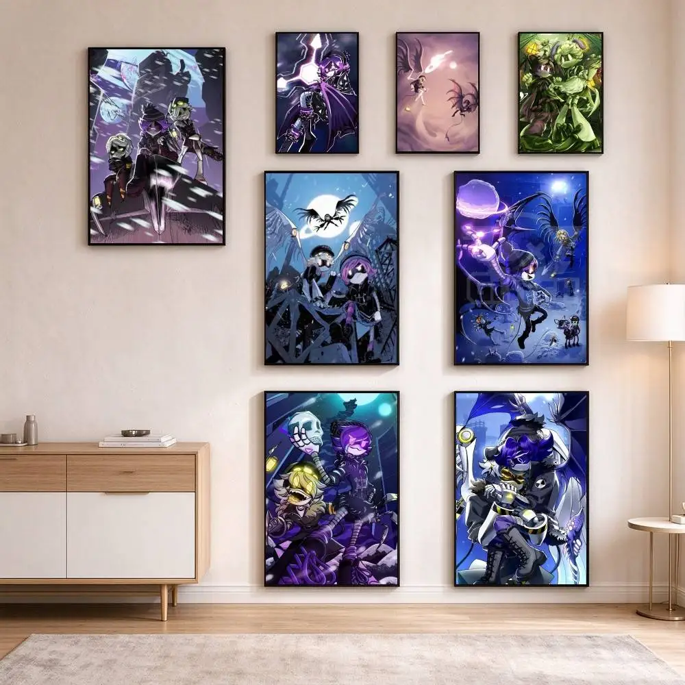 M-Murder Drones Animation  Poster Waterproof Wall Art Sticker For Bar Living Room Vintage Decor High Quality Print Gift