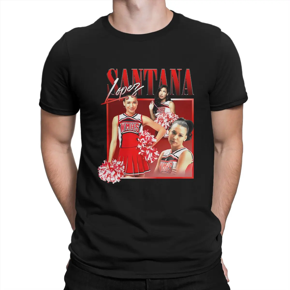 

Men T-Shirt Santana Lopez Homage Unique 100% Cotton Tee Shirt Short Sleeve Glee TV T Shirts Round Collar Clothing Birthday