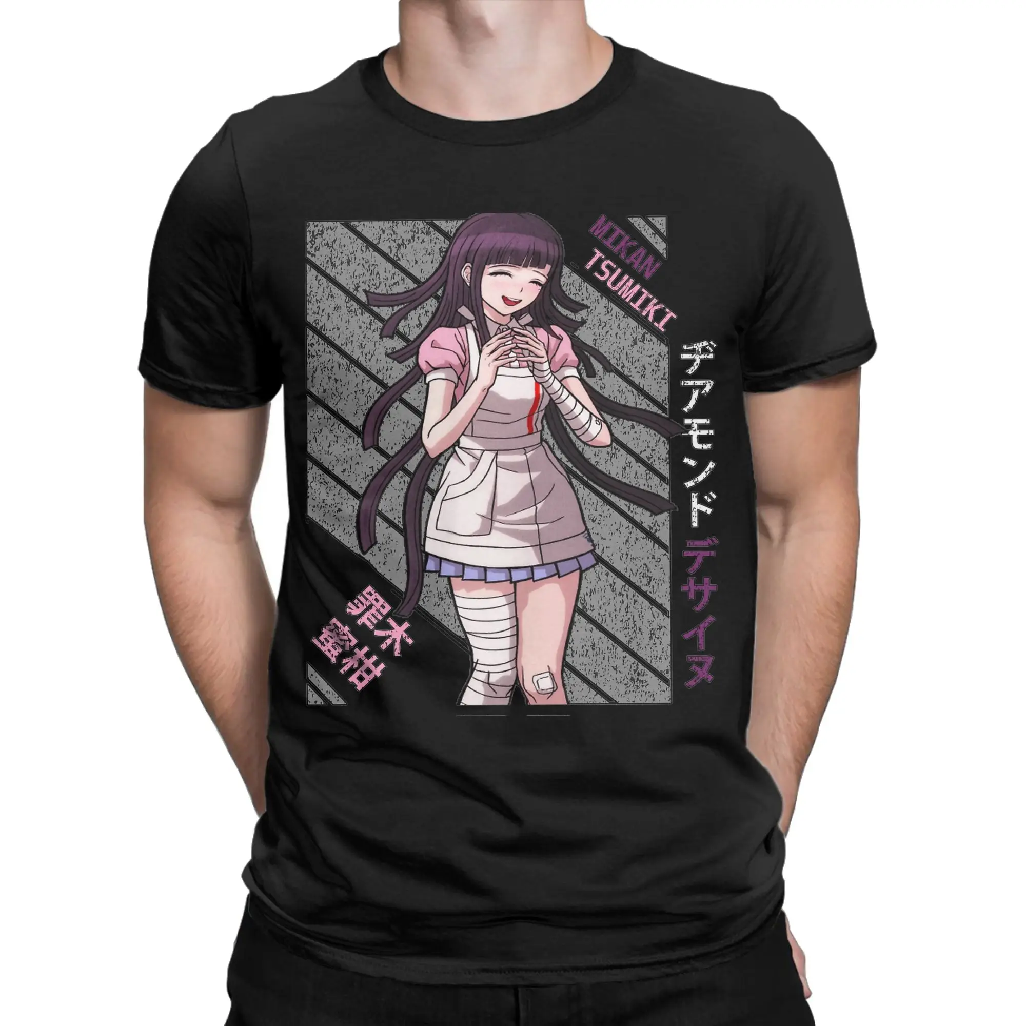 Mikan Tsumiki Super Japanese Anime T-Shirts for Men Women Round Neck 100% Cotton T Shirt Danganronpa Short Sleeve Tee Shirt