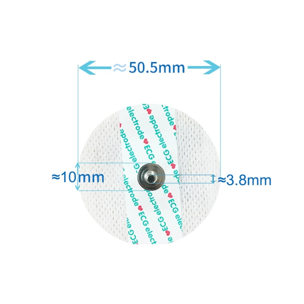 50pcs/1Bag ECG EKG Electrode Patch Non-Woven Buttons ECG Electrodes Pads Medical Disposable Electrocardiogram Accessories
