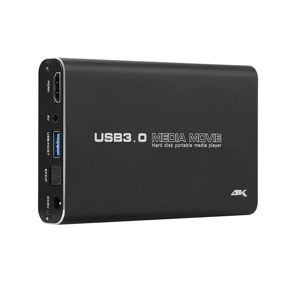 

Full HD 1080P 4K For 2.5" SATA USB HDD SD Card MKV H.264 HDMI-Compatible AV Spdif Output Portable Multimedia Media Player S01