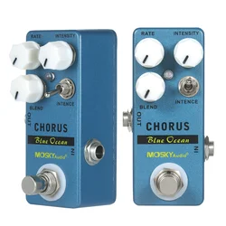 MOSKYaudio Blue Ocean Chorus Guitar Effect Pedal Chorus/True Bypass Rate + Blend + Intensity + Intence  Effect Pedal