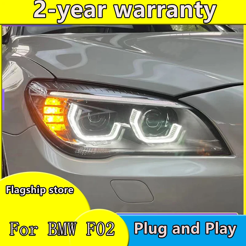 Car Headlights For BMW 7 Series F01 F02 2009-2014 730i 735i 740i LED DRL Turn Signal Light Bi-xenon Lens Front Lamps Assembly