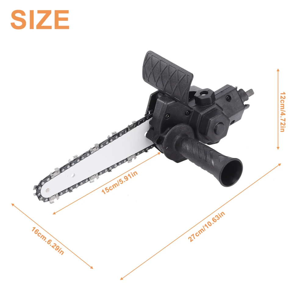 Hand Drill Modified To Electric Chainsaw Adapter Tool Woodworking Replacement 4 Inches Pruning Saw Portable Conversion Head Kits