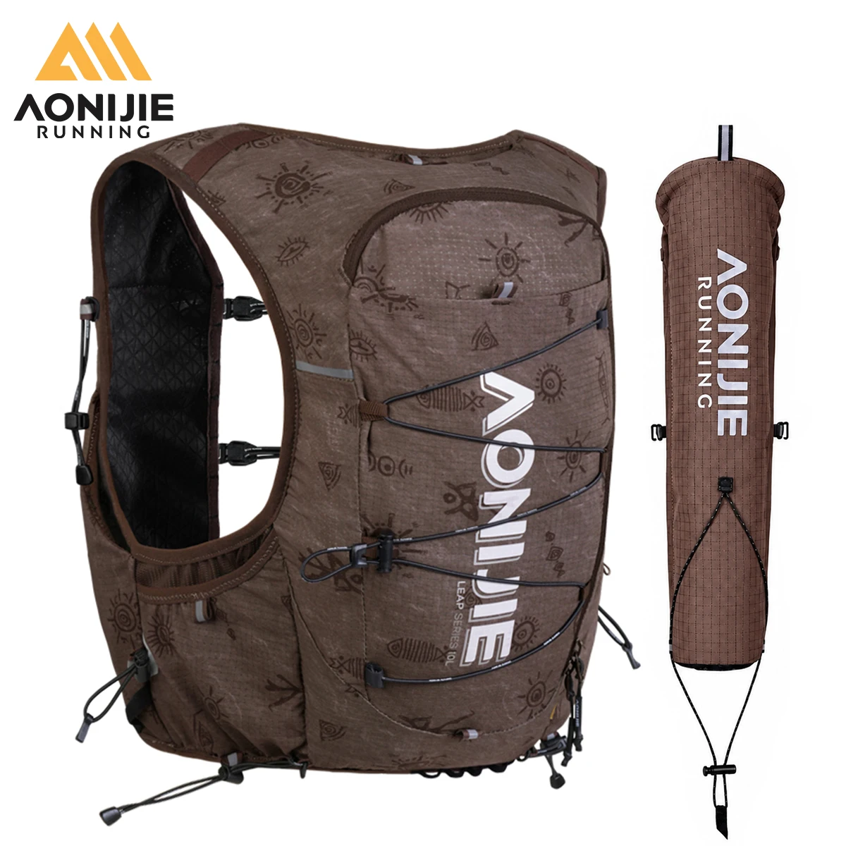 Hydration Pack Backpack - AONIJIE C9119 กระเป๋าเป้สำหรับวิ่งเทรลขนาด 10 ลิตร เสื้อกั๊กสำหรับใส่ถุงน้ำแบบมืออาชีพ