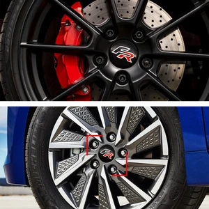 Car wheel hub cap stickers, self -kidney lid of the emblem, emblem for Seat Leon, Leon, Cupra, MK1, MK2, Ibiza, 6J, 6f, 1p, 5f, FR, Changing, 56mm, 60mm, 4 PCES 8 Main Sales Centers Seat FR - №2